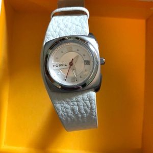 Fossil Watch- White leather